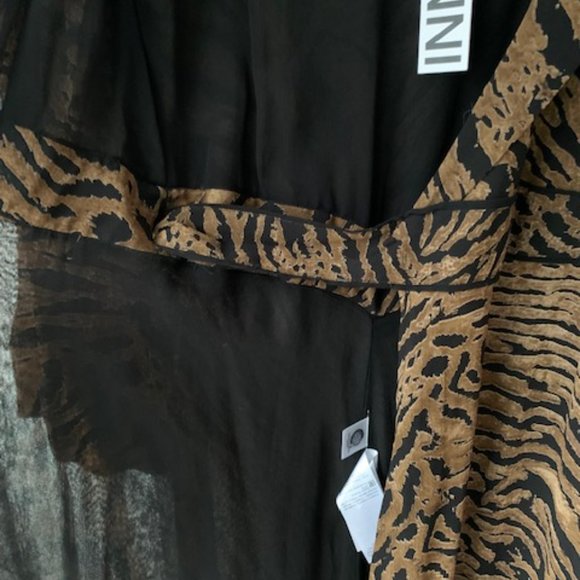 NWT: Tiger-print georgette maxi wrap dress - Picture 6 of 9